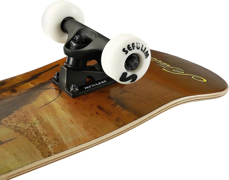 Sefulim 31 x 8 Inch Complete Skateboard 7 Layer Canadian Maple Double Kick Deck Concave Cruiser Trick Skateboard for Boys Girls Teens Adults Beginner ﻿ - Image 5